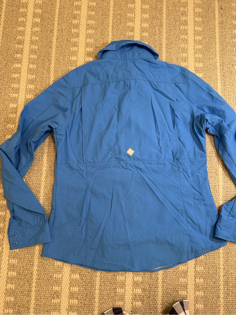 Columbia Women’s Size Medium PFG Omni-Shield Long Sleeve Fishing Shirt Blue - Picture 2 of 13